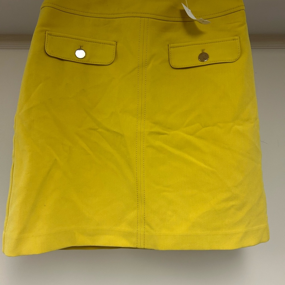 LOFT Yellow A-Line Mini Skirt for Casual Wear